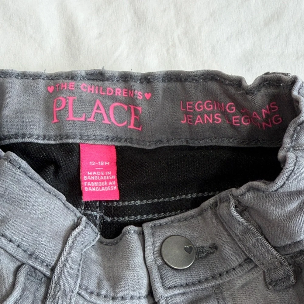 The Children's Place Girls Pink & Gray Top and Pant Set - Fox & Dalmatian Prints